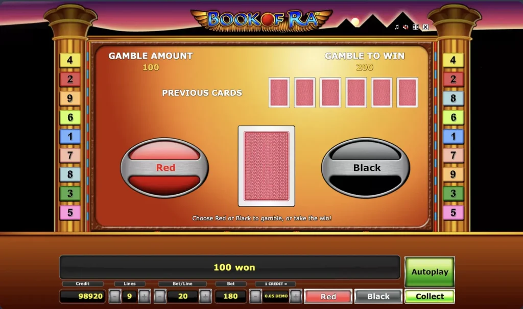 book of ra gamble